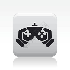 孤立电子游戏图标的矢量插图娱乐安慰手柄控制器电子游戏电脑视频背景图片