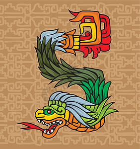 玛雅龙 插图动物异国面具艺术品力量庆典节日情调宗教装饰品图片
