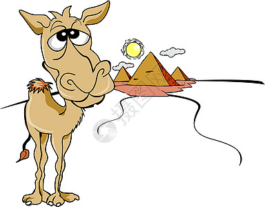 有趣的布朗骆驼 插图图片