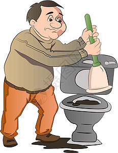清洁厕所 插图Name男性工人浴室绘画男人爸爸艺术品父亲小便池洗手间图片