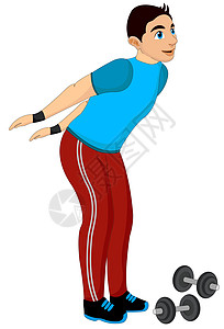 健身房插画锻炼者做弯曲插画绘画力量娱乐训练运动装插图肌肉身体男人运动员设计图片