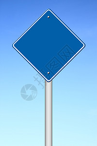 蓝天空蓝色空白符号街道木板宣传天空广告牌路标海报营销横幅金属图片