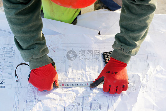 建筑工地衣领工作金属蓝色危险钢筋工人构造工具就业图片