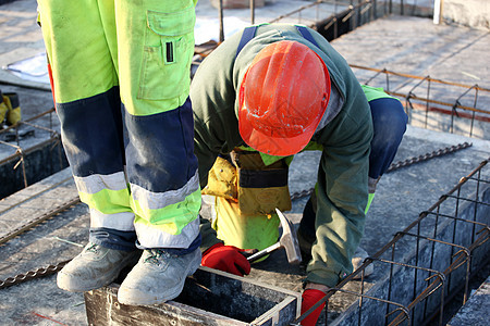 建筑工地工作安全蓝色工业金属手套工具工人男人项目图片