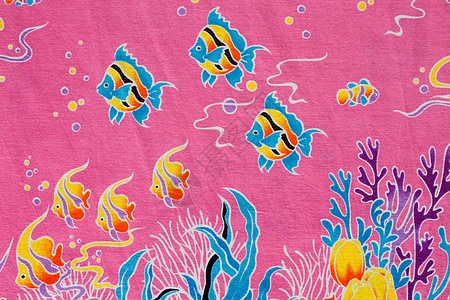 海棒设计橙子珊瑚野生动物热带红色蜡染织物粉色反光控制板图片