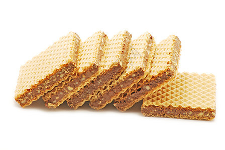 宽度 Wafers黄色蛋糕白色甜点巧克力棕色糖果糕点宏观食物图片
