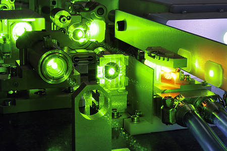 强力激光激光器红色反射调查软管科学力量力学活力复杂化乐器背景图片