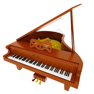 大钢琴乐器爵士乐水平乌木旋律木头音乐象牙键盘笔记图片