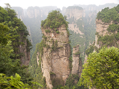 张家吉的岩石山石头岩石遗产岩溶森林地球砂岩化身公吨公园图片