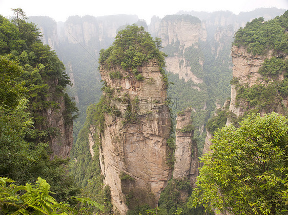 张家吉的岩石山石头岩石遗产岩溶森林地球砂岩化身公吨公园图片