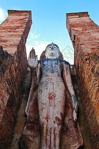 泰国Sukhothai历史公园古老的佛祖图片