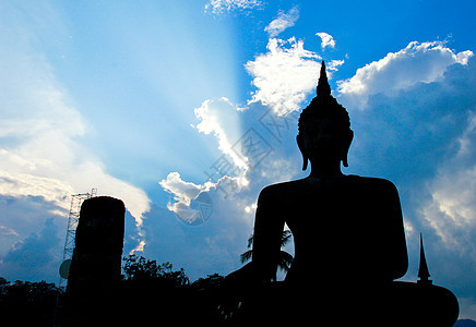 苏霍泰神庙阳光历史建筑天空旅行热带冥想日落宝塔文化图片