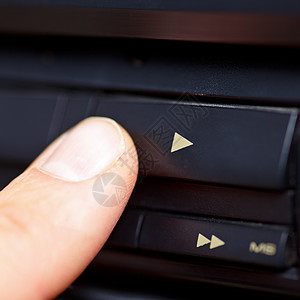 手指推键按钮录音机工作室控制玩家记录音乐娱乐甲板磁带塑料图片