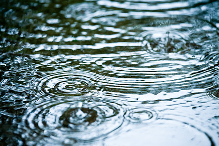 下雨天气雨滴水坑液体反射飞溅池塘波纹风暴涟漪圆圈图片