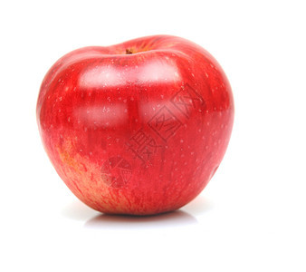 红苹果白色宏观减肥食品美味红色背景甜点饮食水果图片