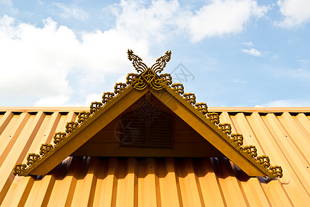 高塔屋顶上一片清蓝的天空绘画佛教徒文化信仰祷告金子建筑学教会建筑上帝图片