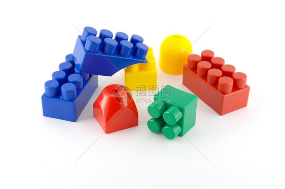 以白色为上方的小孩梅卡诺色元素的颜色成分红色婴儿学习游戏黄色组件绿色正方形收藏孩子图片