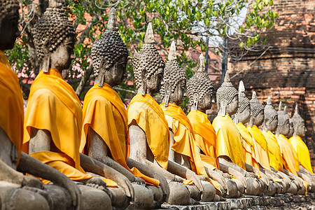 寺庙的佛像游客雕塑旅游首都石头地标旅行佛塔国王吸引力图片