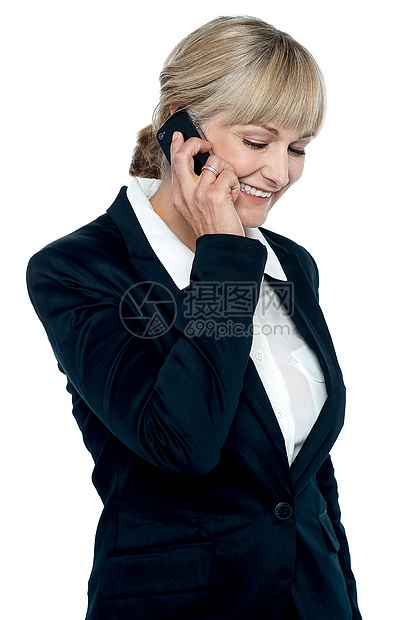 公司女企业主打商务电话图片