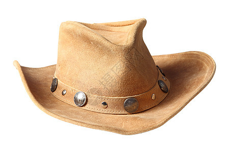 牛仔帽皮革帽子国家乡村衣服褐色牛仔硬币荒野文化图片