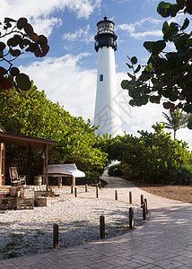 位于比尔巴格斯的佛罗里达角灯塔历史假期灯塔建筑安全棕榈海岸蓝色灯笼导航图片