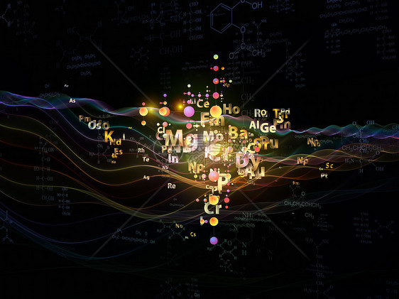 化学元素的化学成分化学作品粒子墙纸设计海浪科学插图元素实验室图片