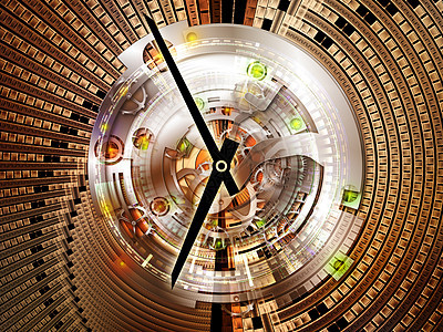时钟构成技术齿轮辉光手表时间小时发条机器网格插图图片