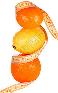体重损失金字塔水果橙子单元食物营养师重量磁带碳水厘米饮食图片