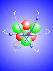 锂原子的矢量插图图片