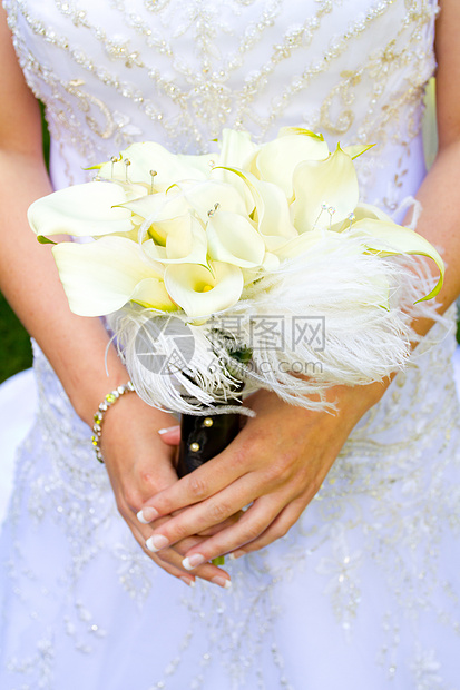 新娘控股包百合婚纱照装饰结婚日插花花束花朵色彩婚礼婚纱图片