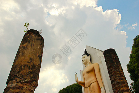 寺 泰国彭世洛寺庙柱子雕像雕塑文化艺术地标建筑学历史圣雄图片