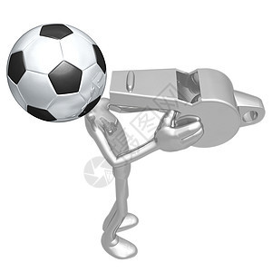 足球足球吹哨卡通片裁判数字团队联盟边员教练插图男人运动员图片