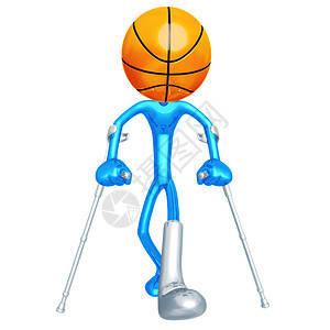 受伤篮球运动员姿势娱乐卡通片男人数字动物计算机投掷玩家联盟图片