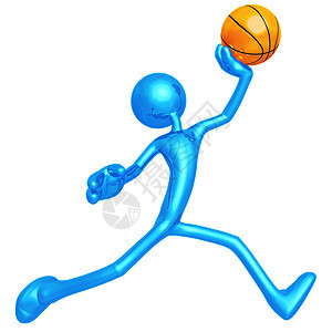 篮球蓝色运动员竞赛艺术插图男人空气游戏联盟动物图片