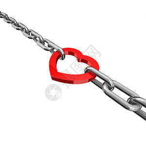 爱情概念艺术安全红色珠宝挂锁金属白色图片
