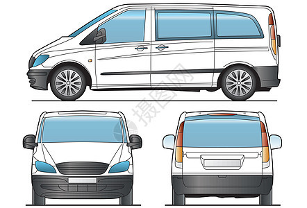 出租车小面包车 矢量汽车图片