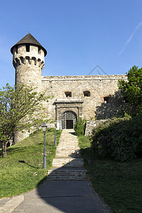 布达佩斯布达皇宫的中世纪堡垒天空国家房子城堡蓝色旅行旅游建筑学历史性皇家图片