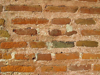 红砖墙壁黏土水泥建筑师瓦砾城市护岸石工材料石头砖墙图片