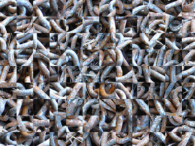 铁链的堆叠免版税库存工作戒指合金链接栅栏安全照片力量图片