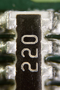 电子学显微缩微图反抗者晶体管焊接电气电路板显微照片蚀刻打印电阻器图片