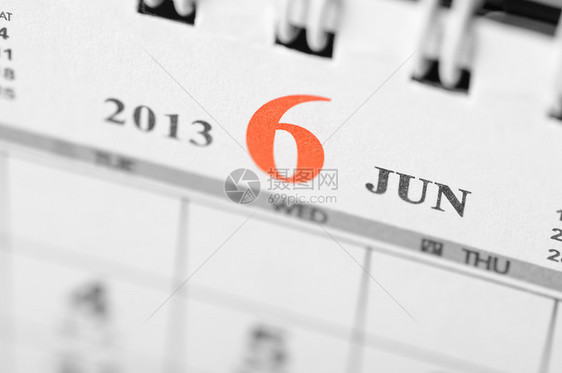 2013年6月日历贴纸组织规划师杂志调度办公室日记台历季节日程图片