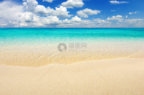 海 海假期冲浪晴天海洋热带海景天堂放松海浪蓝色图片