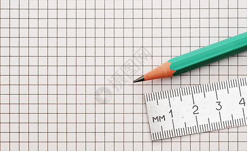白上钢铁标尺和木铅笔工程项目建设者房子测量建造磁带公制尺寸统治者图片