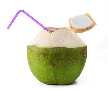 椰子食物热带水果吸管对象气候果汁图片