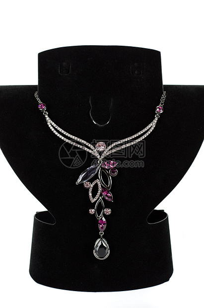 项链和耳环珠宝古董金属奢华财富魅力女性曲线反射玻璃图片