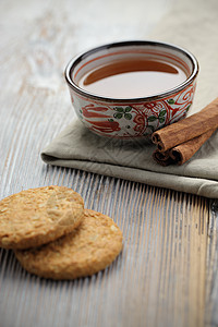 茶生活方式液体文化木头肉桂桌子餐巾红茶装饰饼干图片