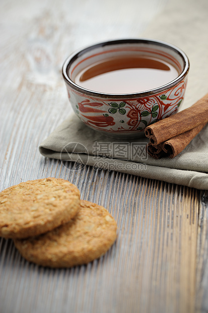 茶生活方式液体文化木头肉桂桌子餐巾红茶装饰饼干图片