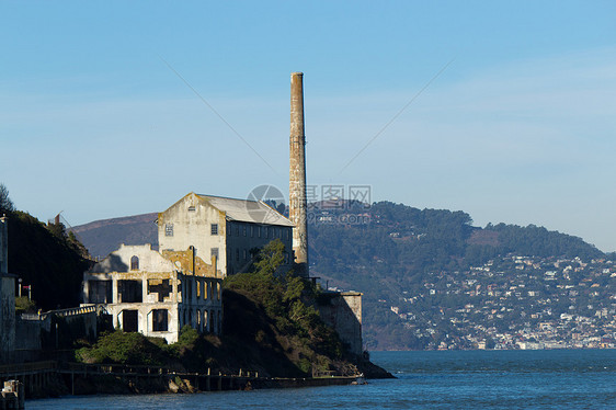 美国旧金山Alcatraz岛天空囚犯建筑学游客灯塔海岸博物馆岩石历史地方图片