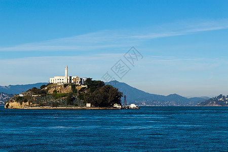 美国旧金山Alcatraz岛建筑城市安全国家地标建筑学外观旅行监狱岩石图片