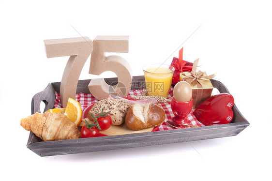 生日早餐早餐包子展示周年工作室橙子奶油礼物纪念日盒子纸盒图片